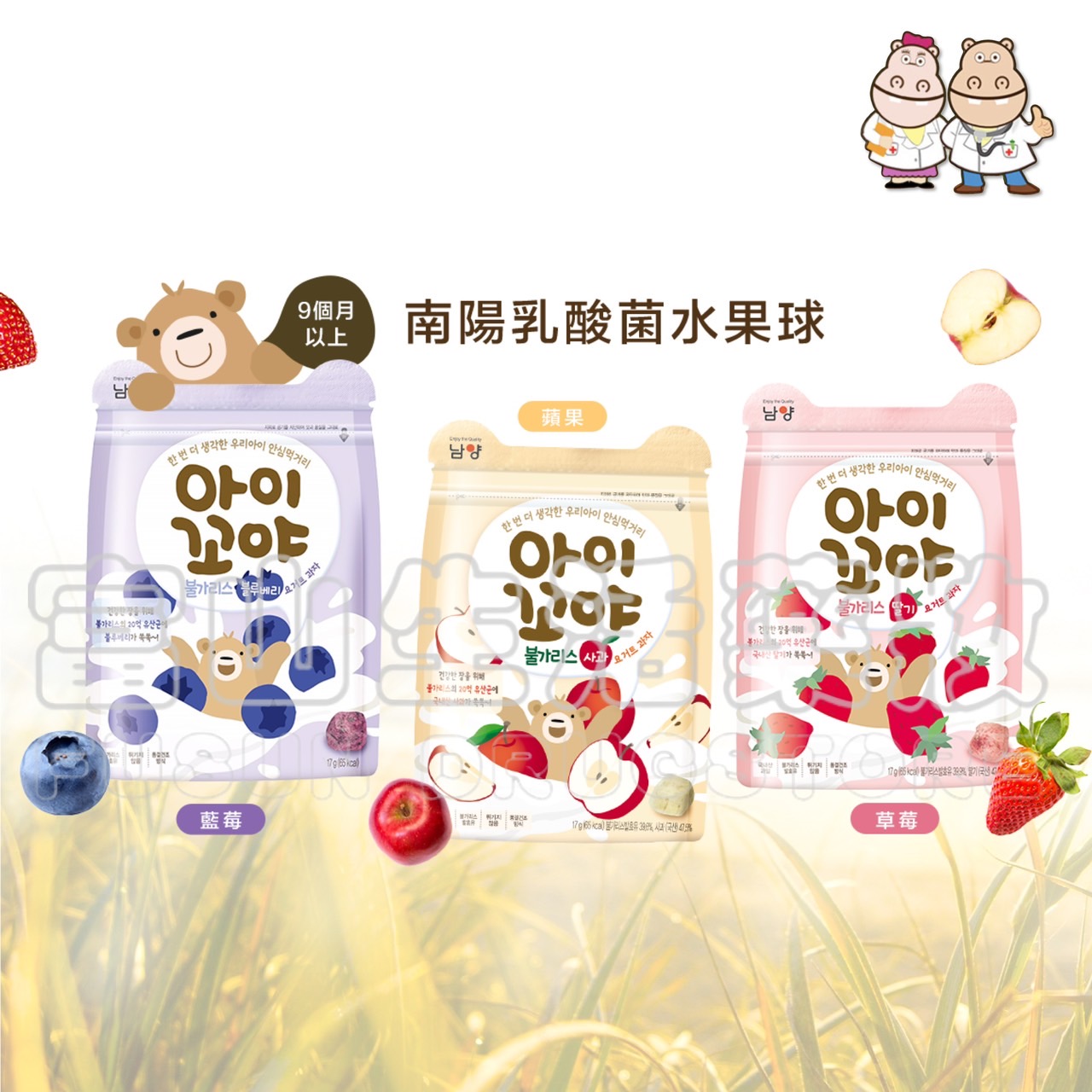 남양南陽XO 乳酸菌水果球 藍莓/蘋果/草莓【富山】9個月以上可以吃
